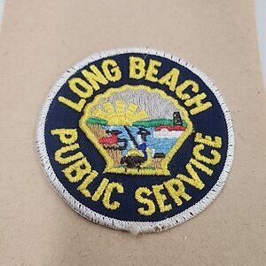 Long Beach Public Service Embroidered Round Sew On Patch